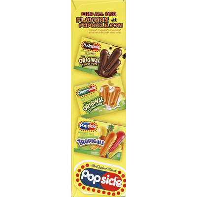 Popsicle Ice Pops Sugar Free Orange Cherry Grape