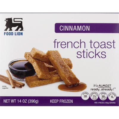 Food Lion Toast Sticks, French, Cinnamon
