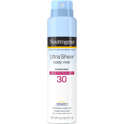 Neutrogena® Ultra Sheer Body Mist Sunscreen Spray Broad Spectrum SPF 30