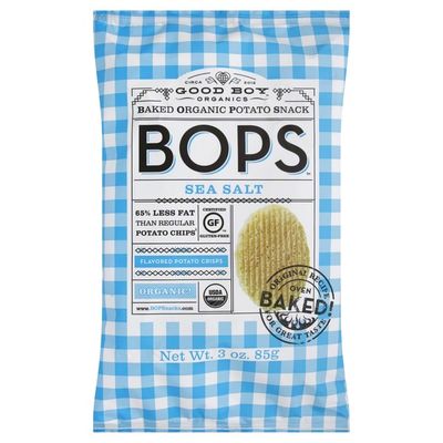 Bops Potato Snack, Baked, Organic, Sea Salt