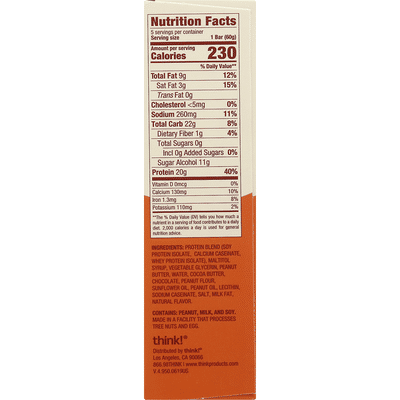 Think! High Protein Bars, Creamy Peanut Butter