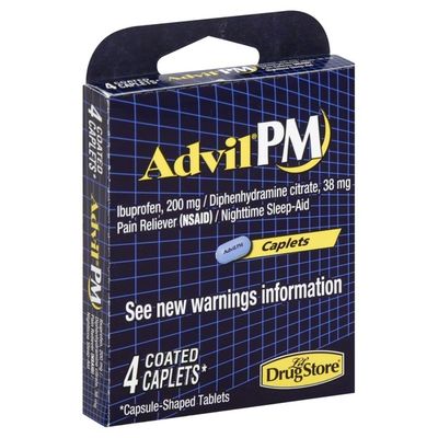 Lil Drug Store Pain Reliever (NSAID)/Nighttime Sleep-Aid, Advil PM, Caplets