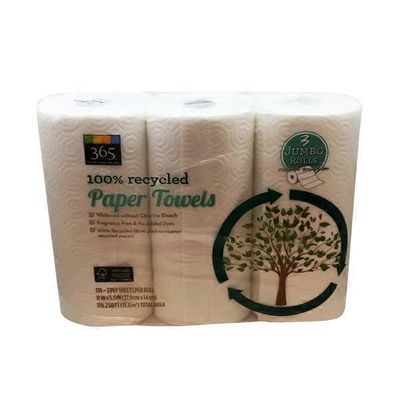 365 100% Recycled Paper Towel Rolls