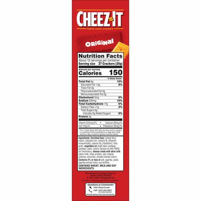 Cheez-It Cheese Crackers, Baked Snack Crackers, Office and Kids Snacks, Original
