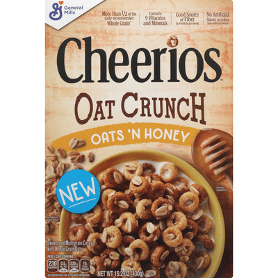 Cheerios Oat Crunch Oats N Honey 15 2 Oz Instacart