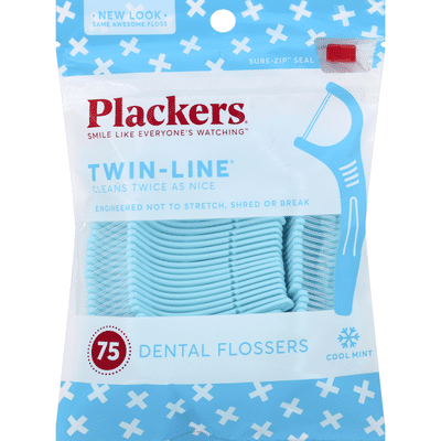 Plackers Twin-Line Dental Flosser Cool Mint