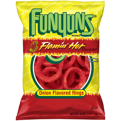 FUNYUNS Flamin' Hot Onion Flavored Rings Snacks