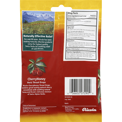 Ricola Herb Throat Drops, Cherry Honey
