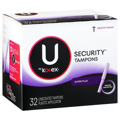 U By Kotex Security Tampons Super Plus Absorbency Unscented 32 Each Instacart