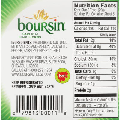 Boursin Garlic & Fine Herbs Gournay Cheese