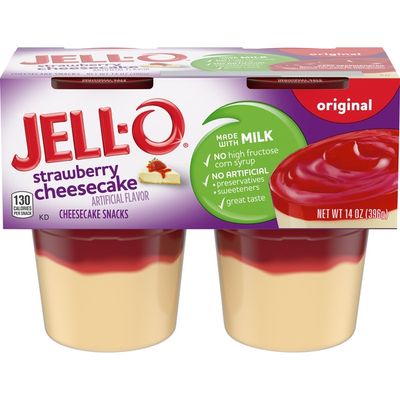 Jell-O Original Strawberry Ready-to-Eat Cheesecake Snacks