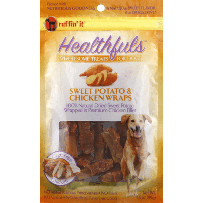 sweet potato wrapped with chicken dog treats