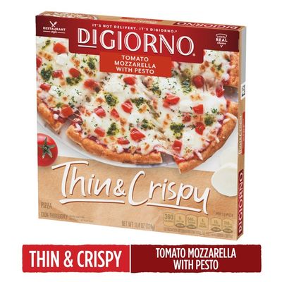 DiGiorno Thin & Crispy Tomato Mozzarella with Pesto Frozen Pizza