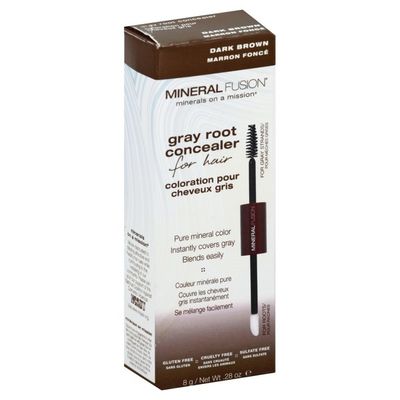 Mineral Fusion Gray Root Concealer, for Hair, Dark Brown