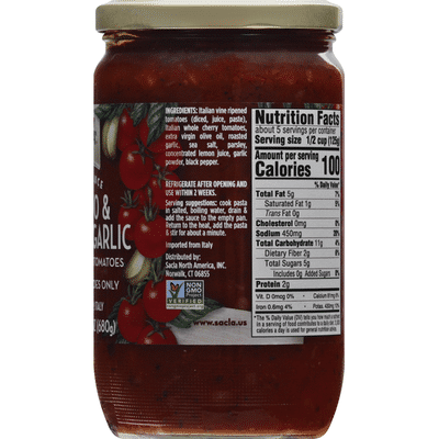 Sacla Pasta Sauce, Tomato & Roasted Garlic