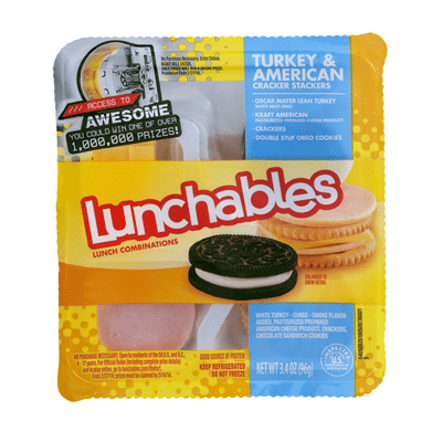 Lunchables Turkey & American Cheese Cracker Stackers Snack Kit with Chocolate Sandwich Cookies