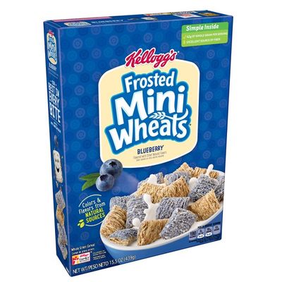 Kellogg's Breakfast Cereal Frosted Mini-Wheats Cereal Blueberry