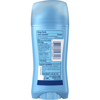 Secret Invisible Solid Antiperspirant And Deodorant, Shower Fresh