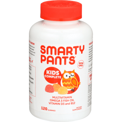 SmartyPants Kids Formula Daily Gummy Multivitamin: Vitamin C, D3, and Zinc for Immunity, Gluten Free, Omega 3 Fish Oil (DHA/EPA), Vitamin B6, Methyl B12 (30 Day Supply)