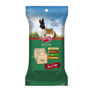 Kaytee Single Serve Foraging Treat Box 'O Hay Variety Pack