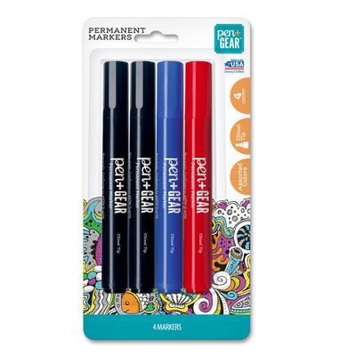Pen Gear Assorted Ink Chisel Tip Permanent Markers Each Instacart