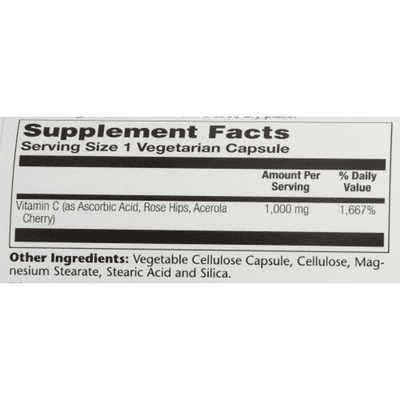 Solaray Timed Release Vitamin C 1000 Mg Fast Acting Long Lasting Dietary Supplement Vegcaps