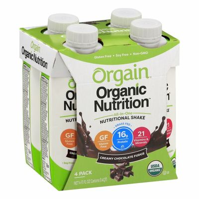 Orgain Nutritional Shake, Creamy Chocolate Fudge Flavor, 4 Pack