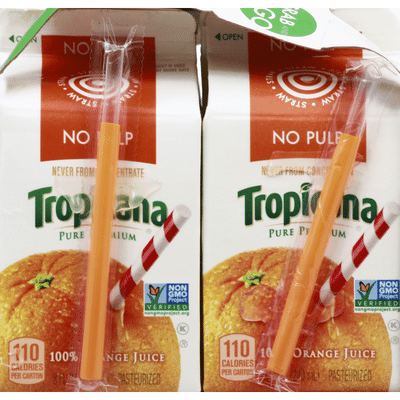Tropicana Juice, 100% Orange, No Pulp