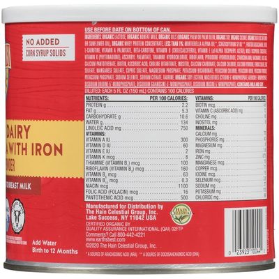 Earth's Best Organic Dairy Infant Formula with Iron