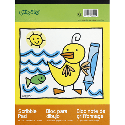 U Create Scribble Pad, 100 Sheets