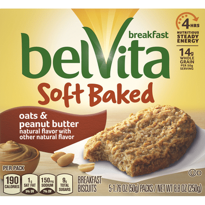 Nabisco Soft Baked Breakfast Biscuits Oats & Peanut Butter