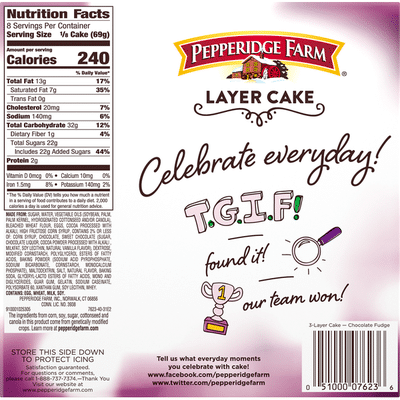 Pepperidge Farm® Frozen Chocolate Fudge Layer Cake
