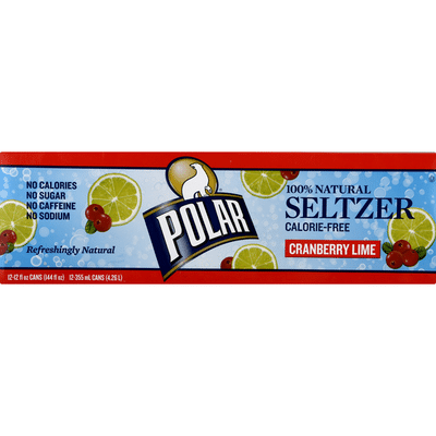 Polar Seltzer Calorie-Free Cranberry Lime