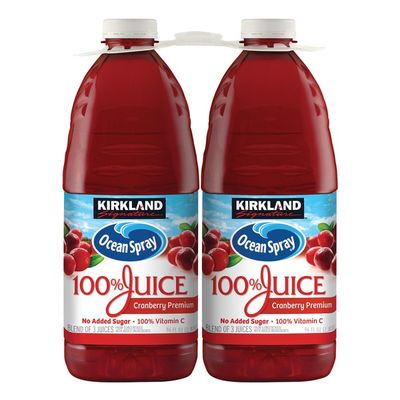 Kirkland Signature 100% Juice Cranberry, 2 x 96 oz