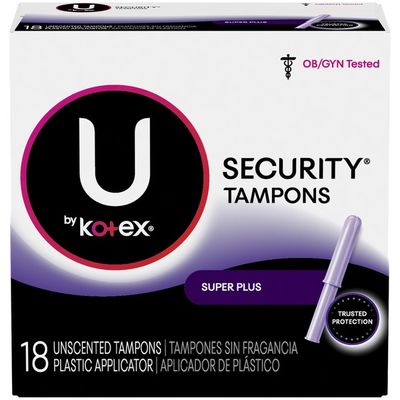 U By Kotex Security Tampons Super Plus Absorbency Unscented 18 Ct Instacart