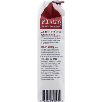 DeLallo Organic Whole Wheat Orzo # 65