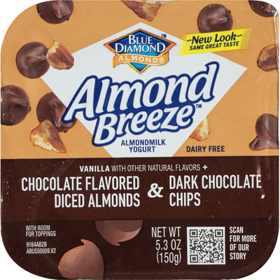 Almond Breeze Vanilla Almondmilk Yogurt with Chocolate Flavored Almonds and Dark Chocolate Chips