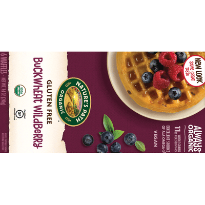 Nature's Path Organic Gluten Free & Wheat Free Buckwheat Wildberry Waffles