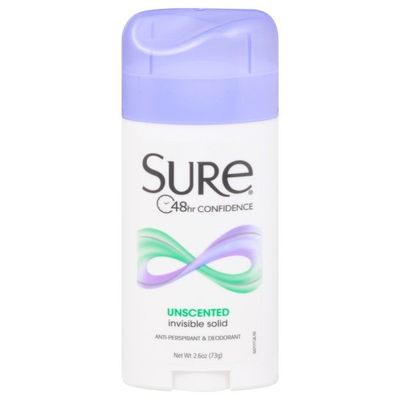 Sure Anti-Perspirant & Deodorant, Unscented, Invisible Solid