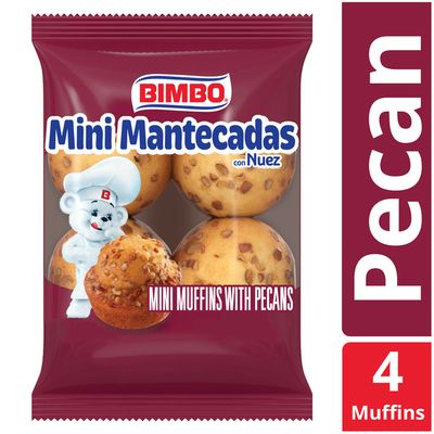 Bimbo Mantecadas Mini Vanilla Muffins with Pecans