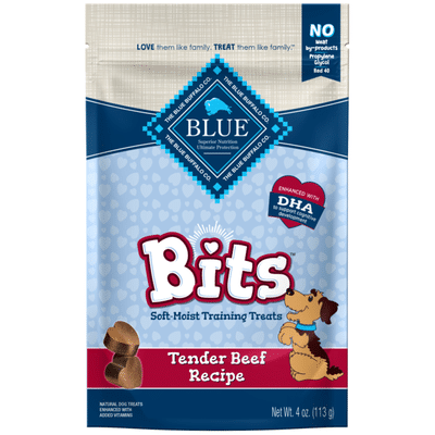 Blue Buffalo BLUE Bits Natural Soft-Moist Training Dog Treats, Beef Recipe
