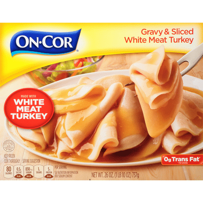 On-Cor White Meat Turkey, Gravy & Sliced