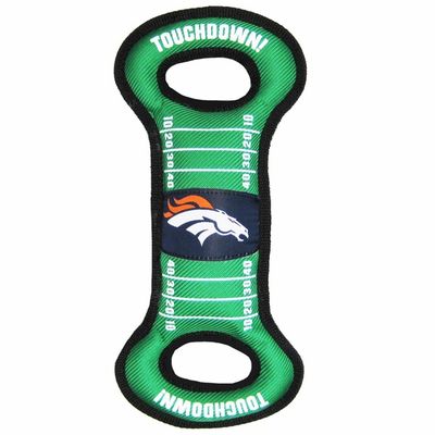 Pets First Denver Broncos Football Field Dog Tug Toy With Squeaker