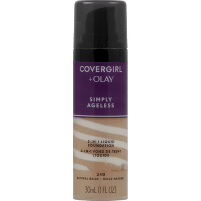 CoverGirl Simply Ageless 3-in-1 Liquid Foundation, Natural Beige