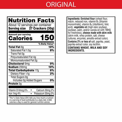 Cheez-It Cheese Crackers, Baked Snack Crackers, Office and Kids Snacks, Original