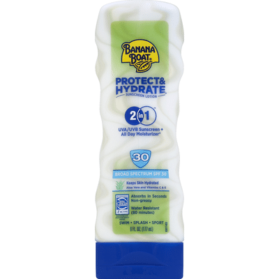 Banana Boat Sunscreen Lotion, 2 in 1, Broad Spectrum SPF 30