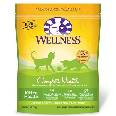 Wellness Complete Health Kitten Health Deboned Chicken, Chicken Meal & Rice Recipe Natural Food for Kittens