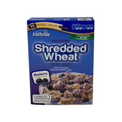 Millville Blueberry Frosted Shredded Wheat Breakfast Cereal