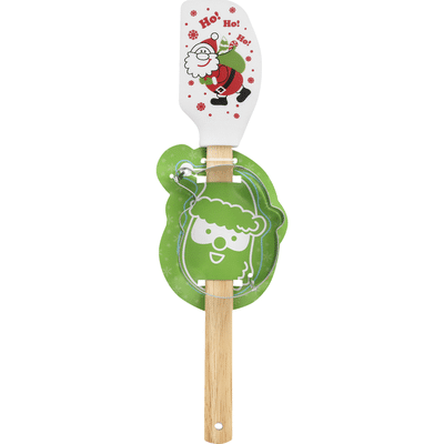 Publix Spatula with Stainless Steel Cookie Cutter, Silicone