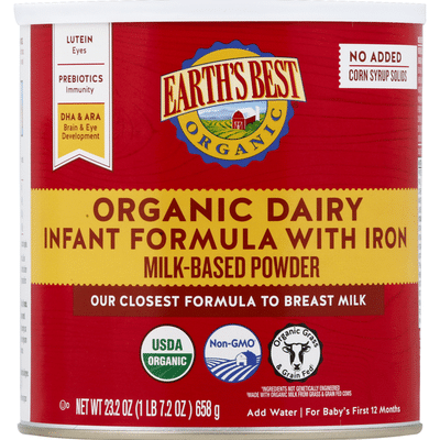 Earth's Best Organic Dairy Infant Formula with Iron